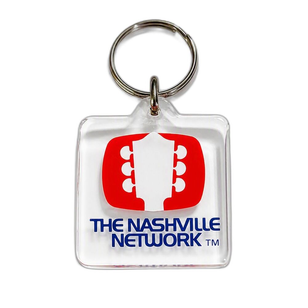 Vintage Nashville Network TV Logo Country Music Collectible Acrylic Keychain
